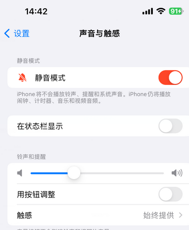 商河苹果15Pro维修网点分享iPhone15Pro系列机型中隐藏静音图标 